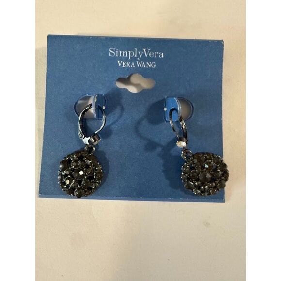 Jewelry - Simply Vera Vera Wang black crystal dangle earrings